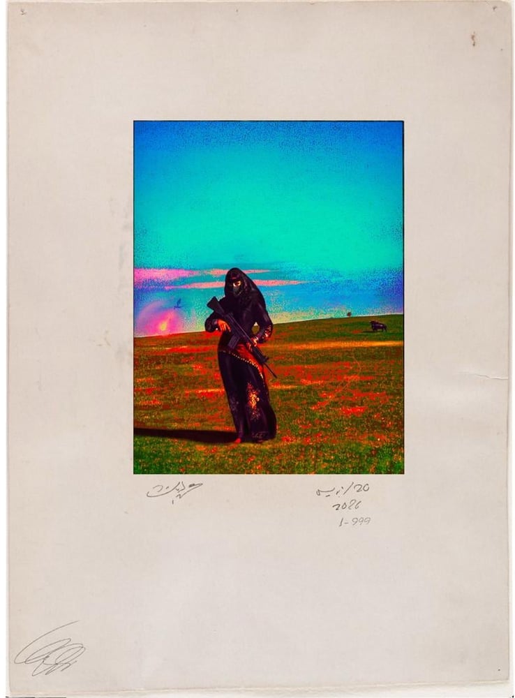 الشال الأحمر - The Red Scarf - دون إطار - Unframed