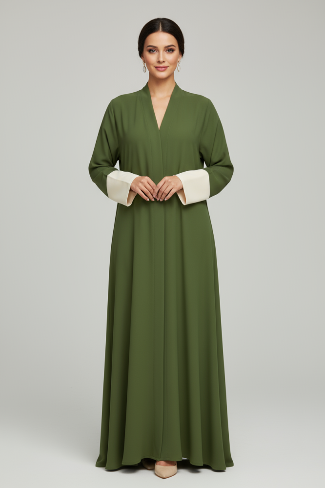 Olive-colored abaya