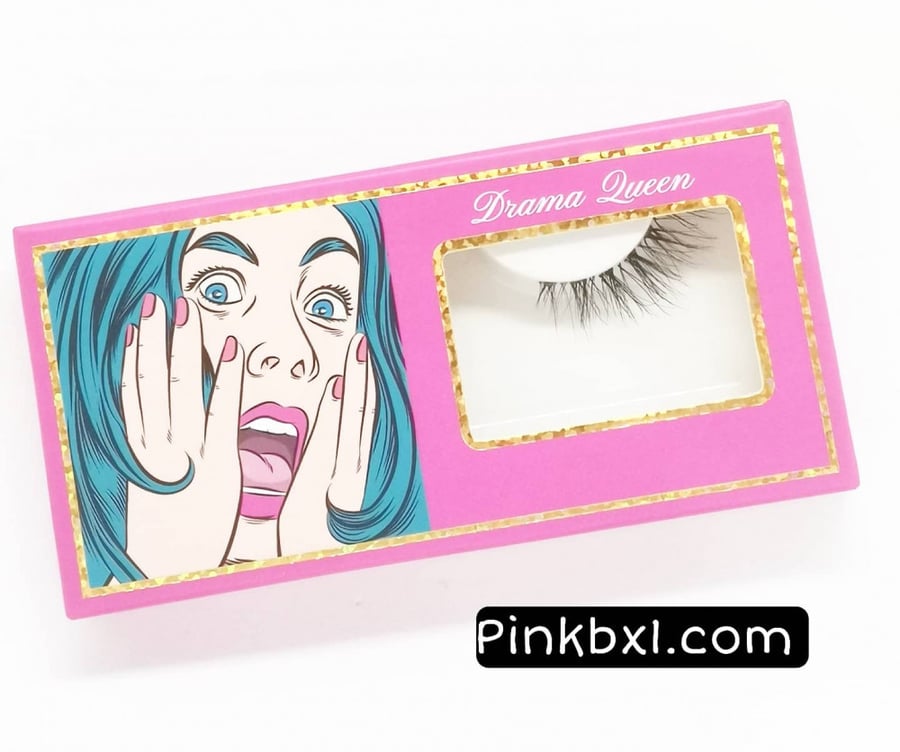 Pinko1 رموش طبيعية  طرف باند شفاف مع ملقط بلاستيك