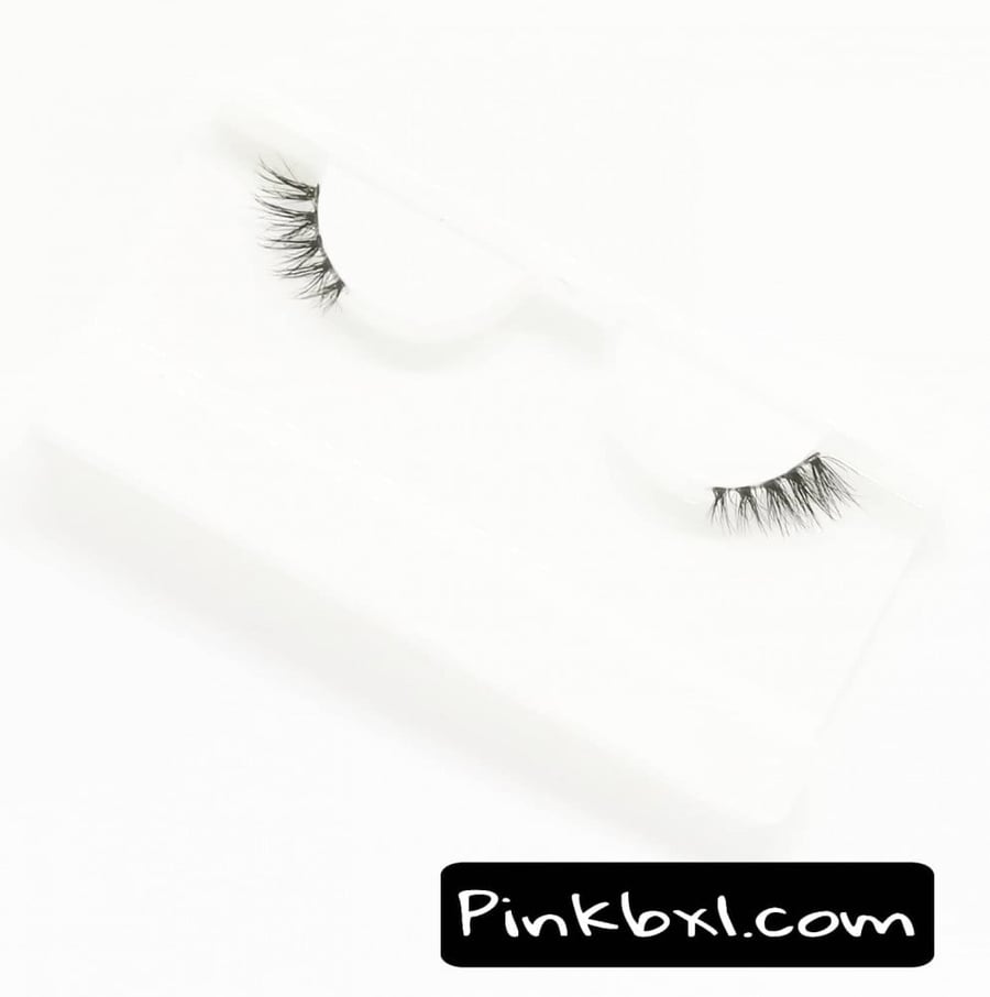 LNL49 clear band  رموش طبيعية طرف   باند شفاف مع ملقط بلاستيك لتركيب الرموش