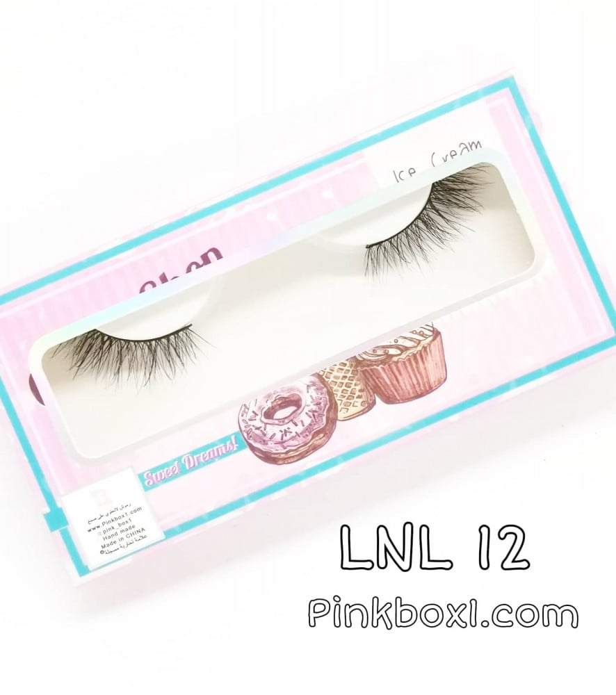 رموش طرف مع ملقط بلاستيك LNL 12