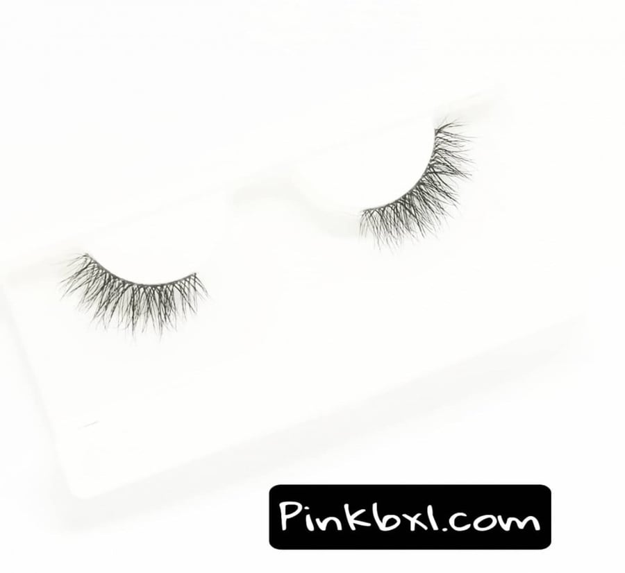 LNL16 clear band رموش طبيعية طرف باند شفاف مع ملقط بلاستيك