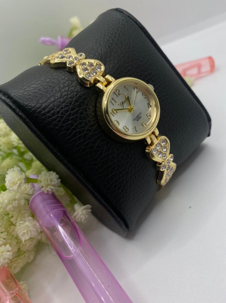Girls' watch gold bow