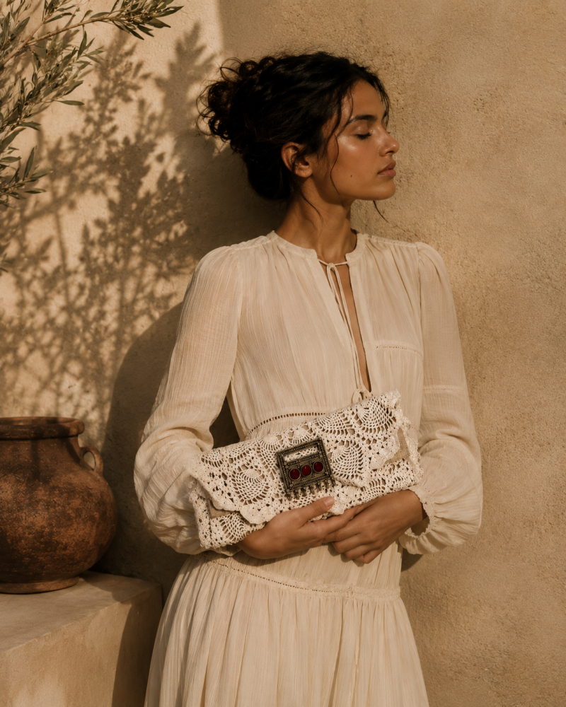 A Story to be Carried Crochet Long Clutch