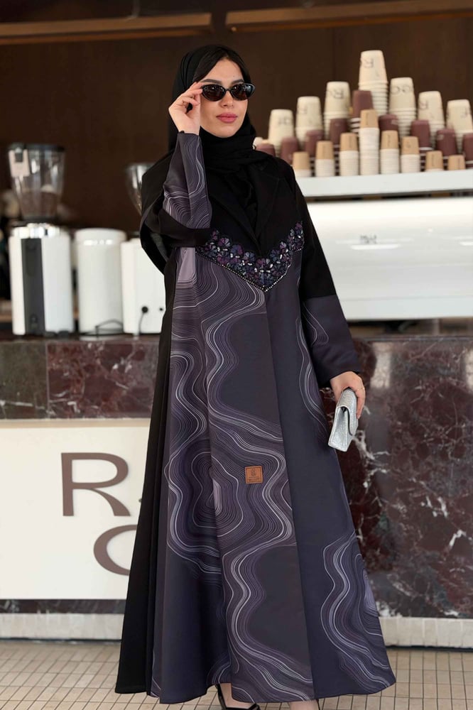 عباية نسرين باللون الموف