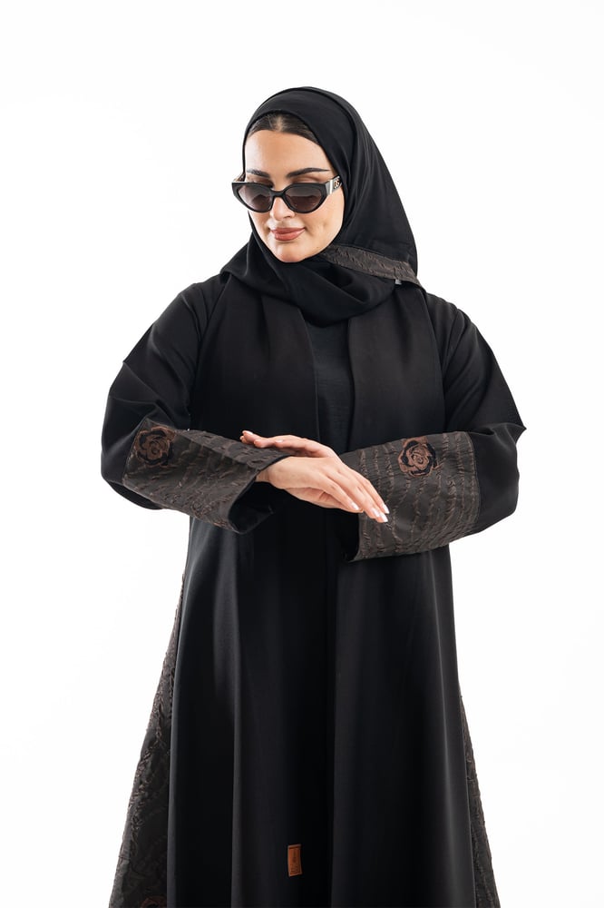 عباية شجون بتدخيلات اورجنزا بني غامق
