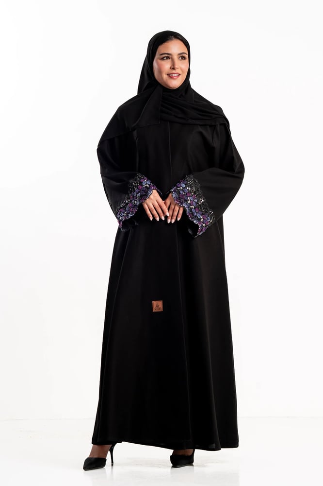 عباية ريوف ملون مورد