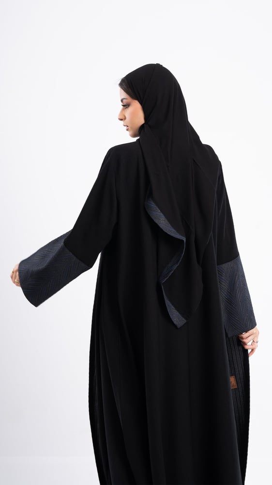Good Jacquard Abaya in Navy Blue