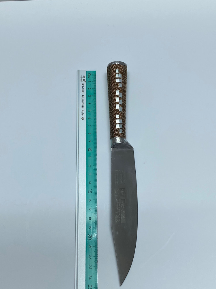 Portuguese knife, serrated, for cutting, sharp, non-corrosive + sheath