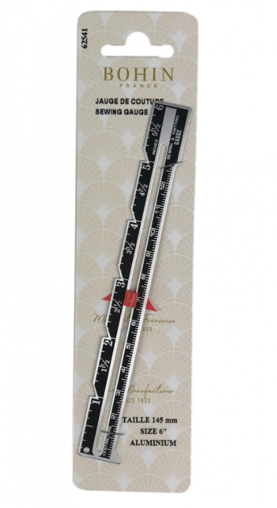 مسطرة خياطة معدنية 6"