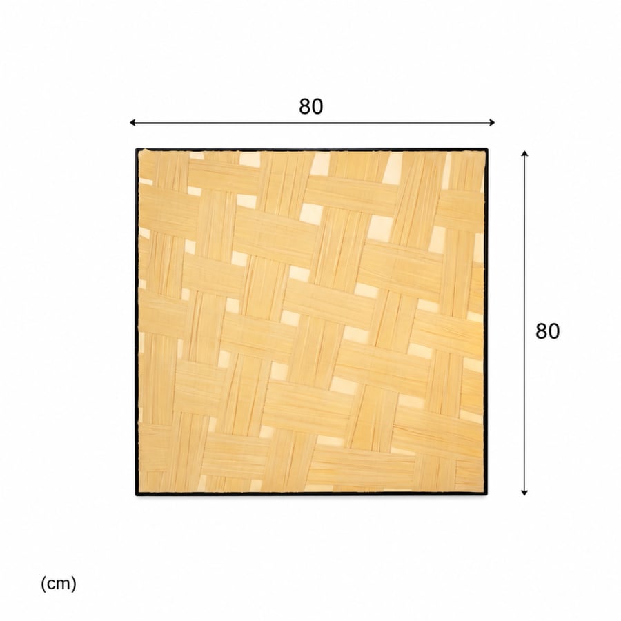 لوحة حائط مربعة بإطار أسود مقاس 80 × 80 سم