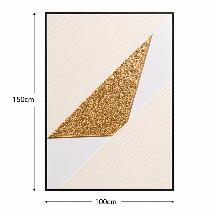 لوحة ديكور كبيرة بإطار أسود مقاس 100 × 150 سم