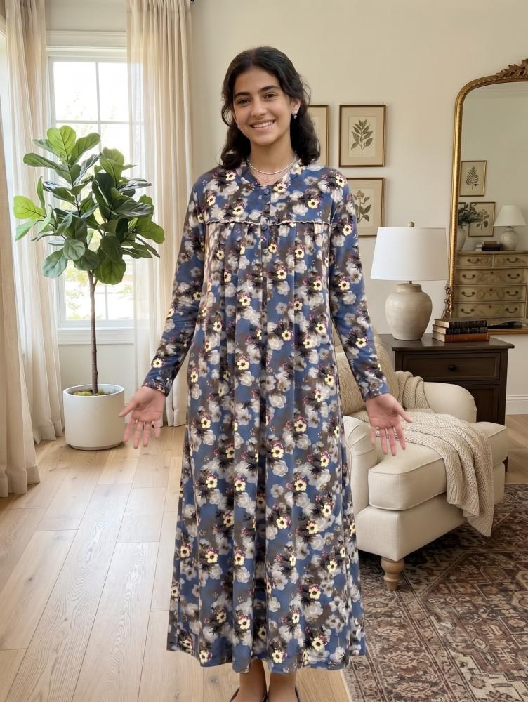 قميص بناتي شتوي مخمل مشجر