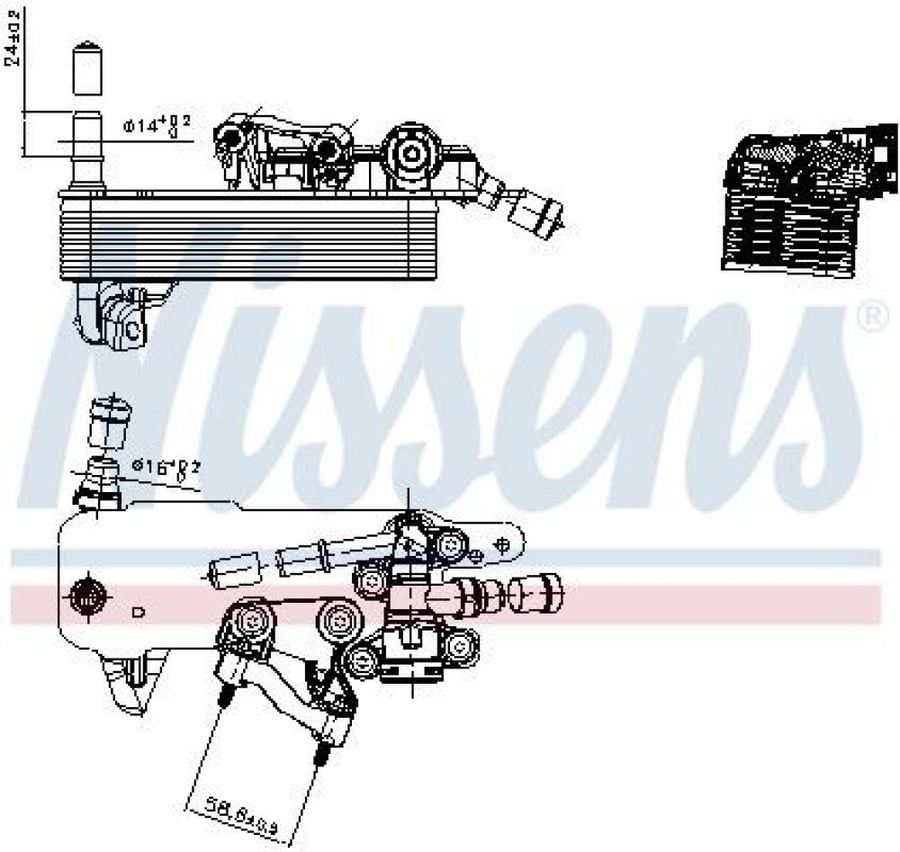 مبرد زيت جير Nissens 91552