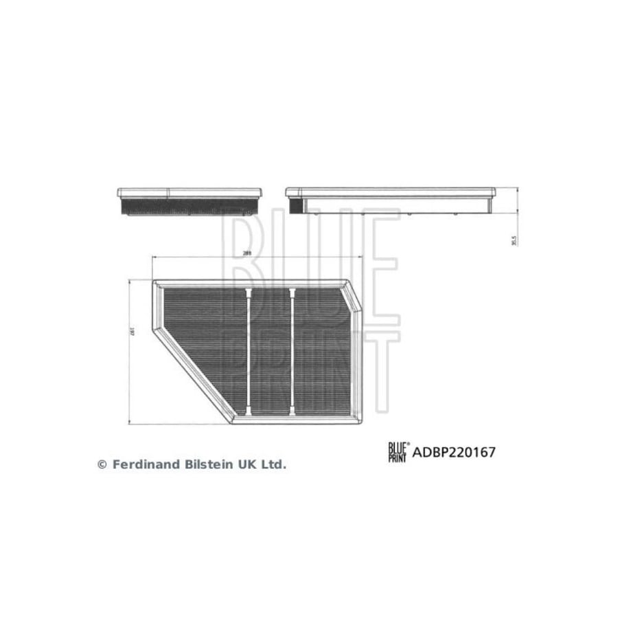 فلتر هواء يسار Blue Print ADBP220167
