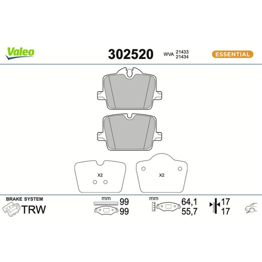 فحمات خلفي Valeo 302520
