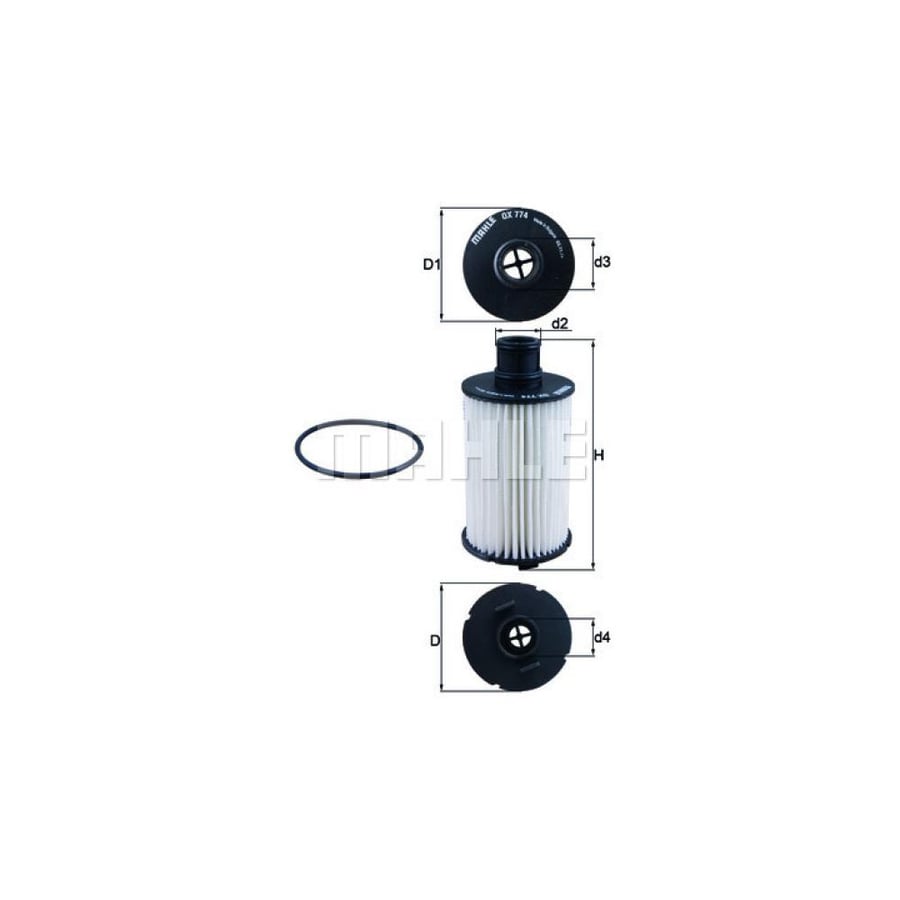 فلتر زيت Mahle OX 774D