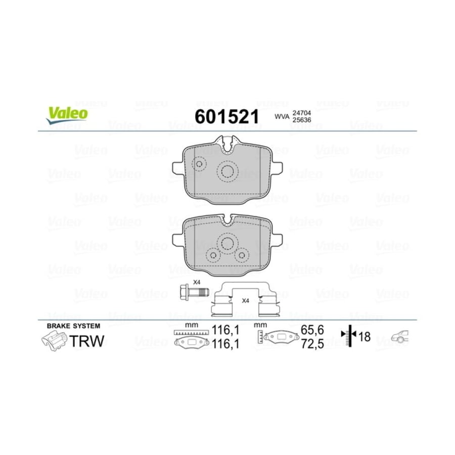 فحمات خلفي Valeo 601521