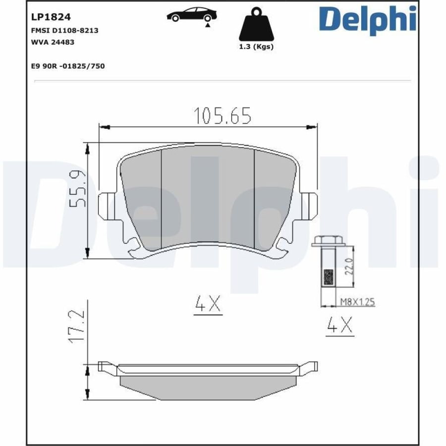 فحمات خلفي Delphi LP1824