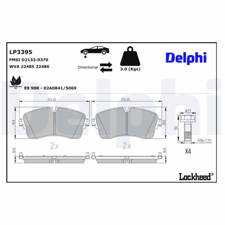 فحمات أمامي Delphi LP3395