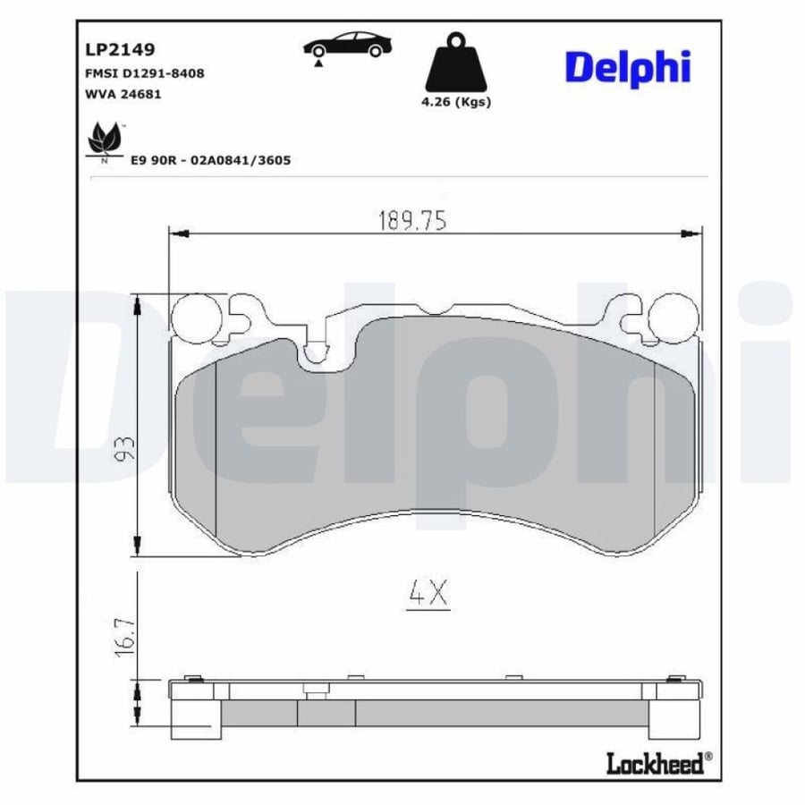 فحمات أمامي Delphi LP2149