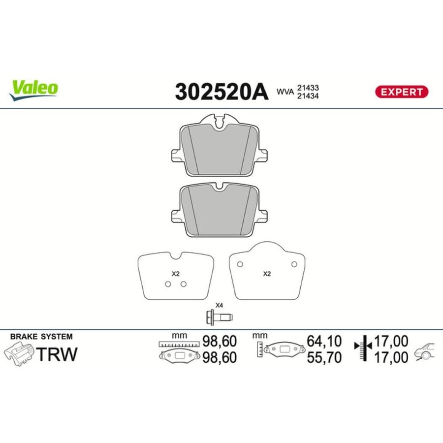 فحمات خلفي Valeo 302520A