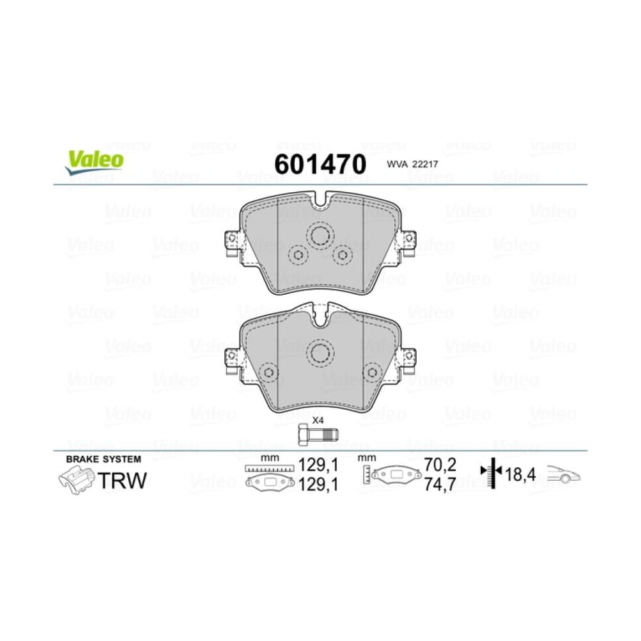 فحمات أمامي Valeo 601470