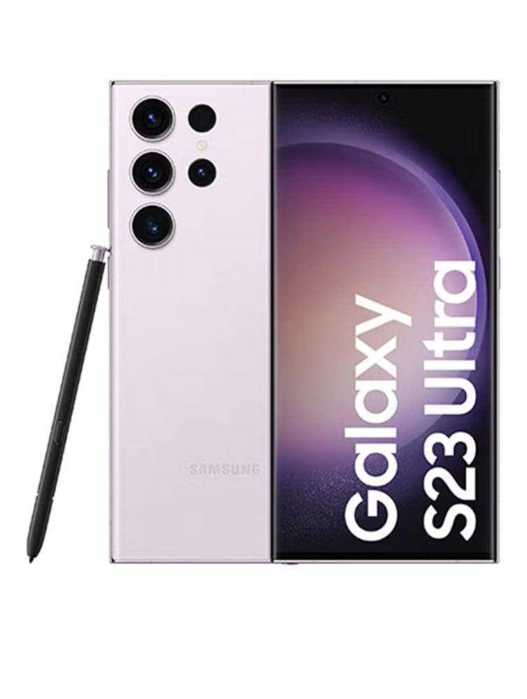 هاتف Galaxy S23 Ultra 5G ثنائي الشريحة باللون الكريمي وذاكرة الوصول العشوائي (RAM) سعة 12 جيجابايت وسعة 256 جيجابايت - إصدار الشرق الأوسط