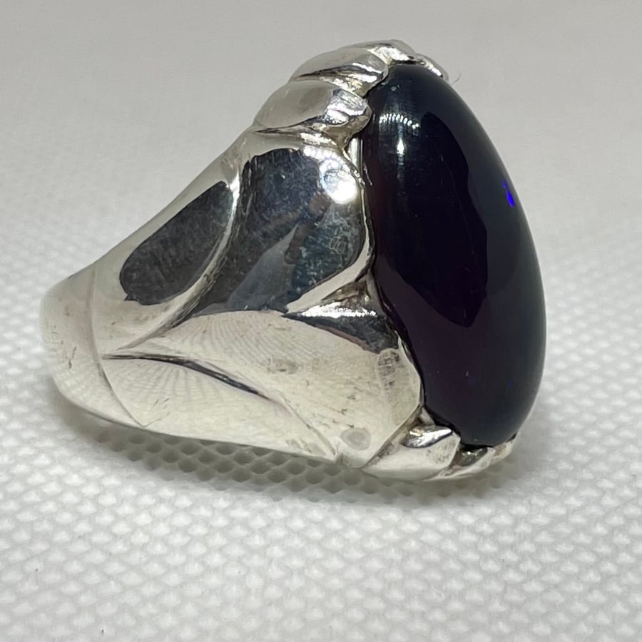 خاتم اوبال اثيوبي طبيعي صياغة يدوية