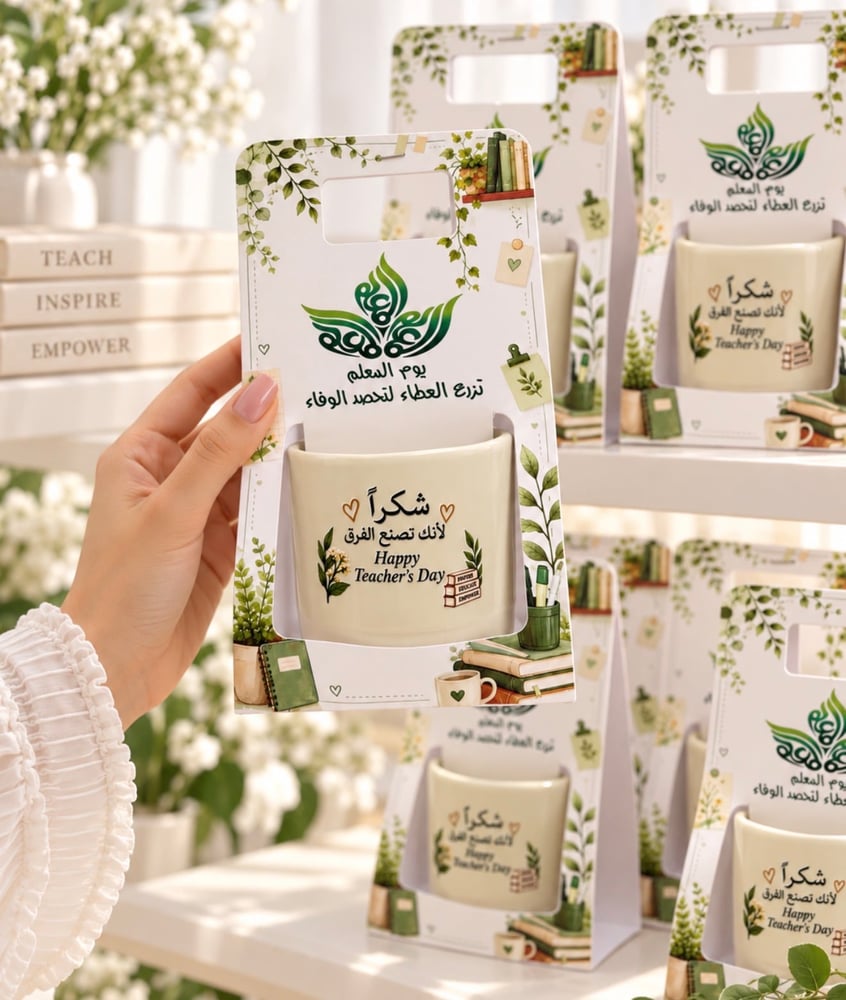 كوب رخامي ليوم المعلم