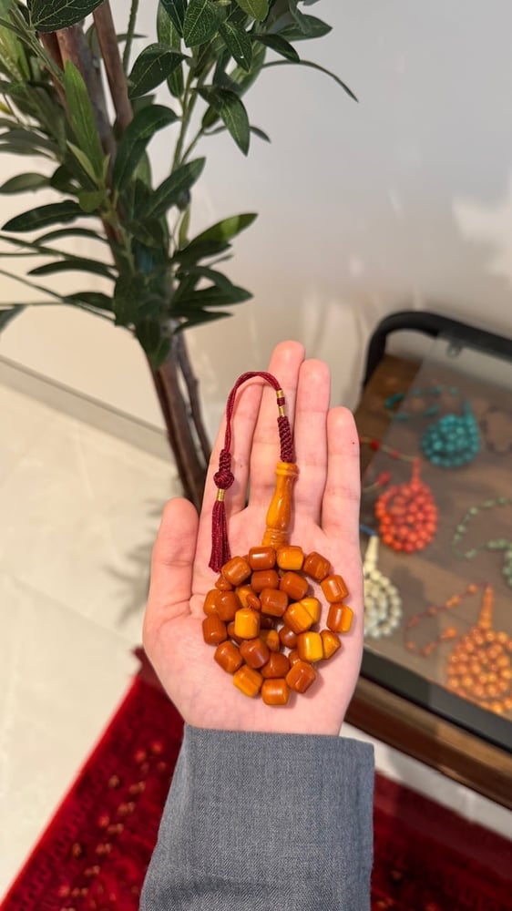 سبحة تراب الكهرمان بولندي ( برائحة )