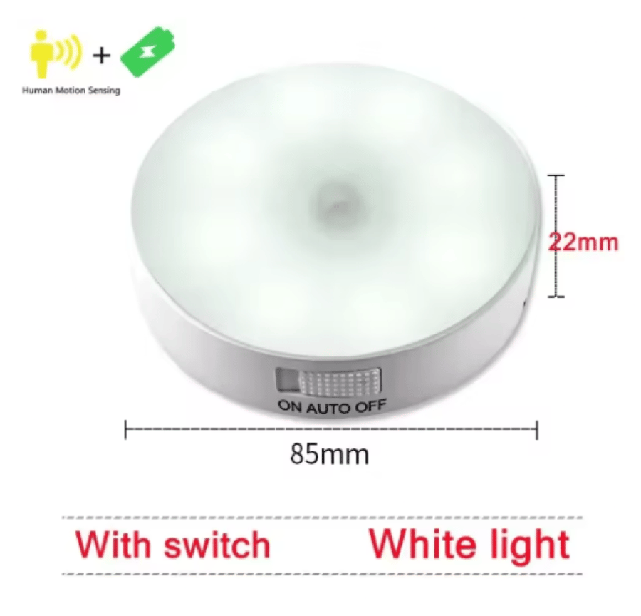 5 قطعة LED اللاسلكية ضوء الليل محس حركة مصباح USB أضواء الليل لغرفة النوم المطبخ درج المدخل خزانة الإضاءة خزانة