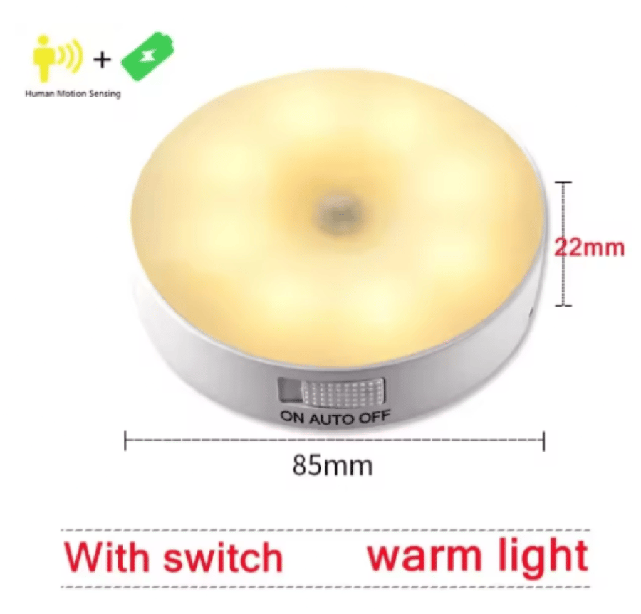 5 قطعة LED اللاسلكية ضوء الليل محس حركة مصباح USB أضواء الليل لغرفة النوم المطبخ درج المدخل خزانة الإضاءة خزانة