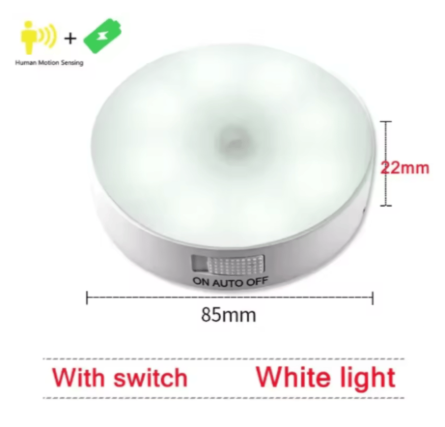 5 قطعة LED اللاسلكية ضوء الليل محس حركة مصباح USB أضواء الليل لغرفة النوم المطبخ درج المدخل خزانة الإضاءة خزانة