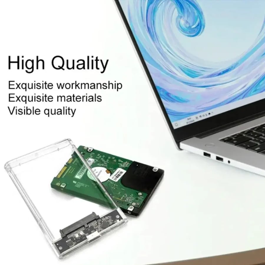 حافظة أقراص ثابتة خارجية USB3.0 5 6 جيجابت في الثانية 2.5 بوصة حافظة قرص صلب شفاف حاوية القرص الصلب SATA HDD SSD حقيبة للتخزين لأجهزة الكمبيوتر المحمول