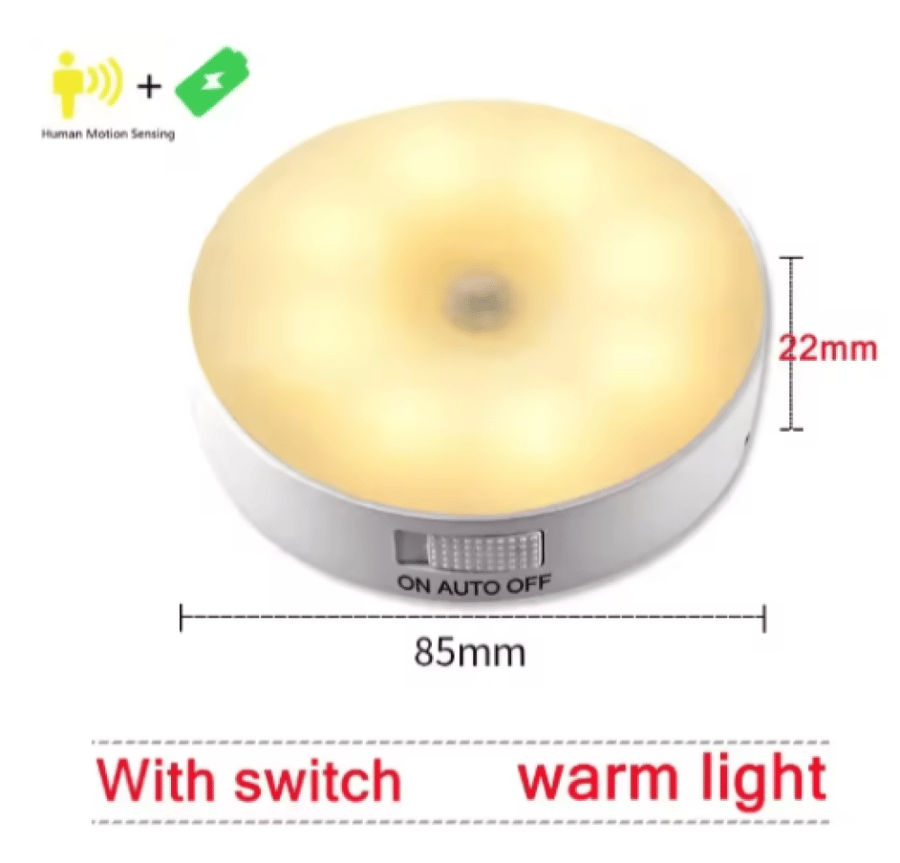 5 قطعة LED اللاسلكية ضوء الليل محس حركة مصباح USB أضواء الليل لغرفة النوم المطبخ درج المدخل خزانة الإضاءة خزانة
