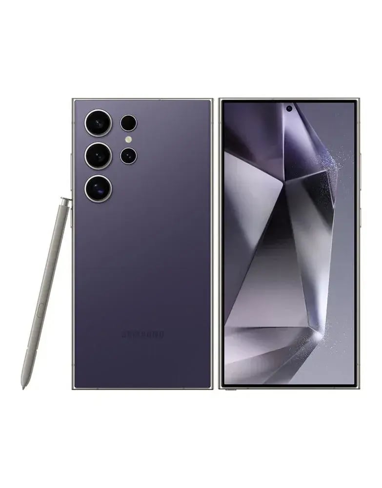 سامسونج جالكسي S24 الترا ذاكرة داخلية 256 جيجابايت وذاكرة رام 12 جيجابايت يدعم تقنية 5G لون بنفسجي تيتانيوم