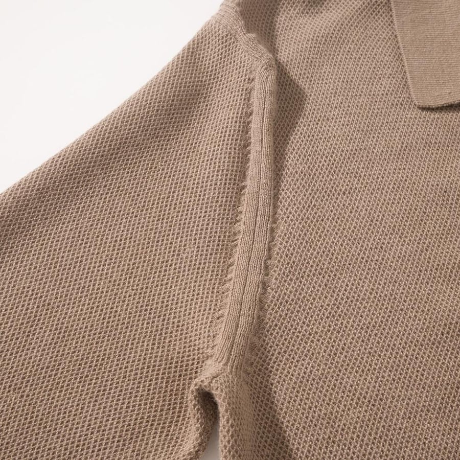 Luxury Knitted Long Sleeve Polo