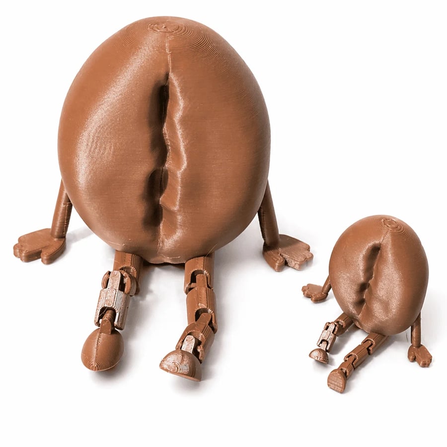 مجسم حبة القهوة التفاعلي (Articulated Coffee Bean Desk Buddy)