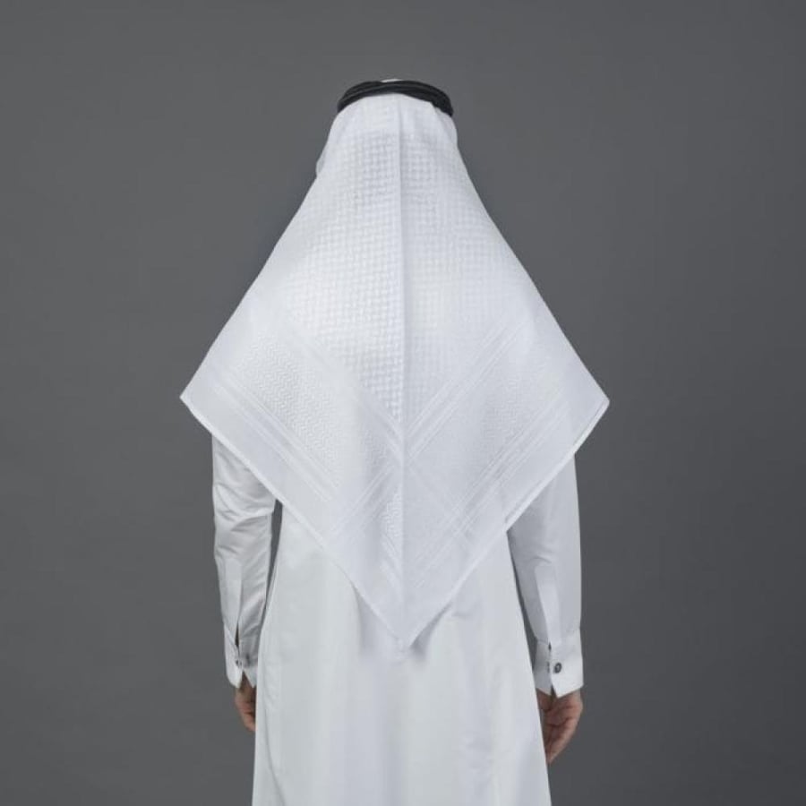 شماغ البسام بريز ابيض