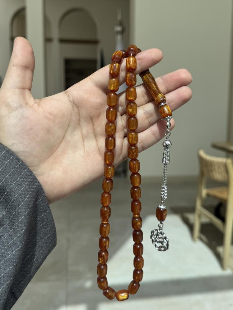 سبحة بكلايت طربزون معدن عسلي