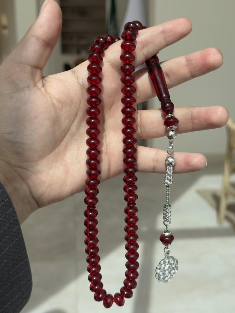 سبحة بكلايت طربزون معدن ذروي أحمر