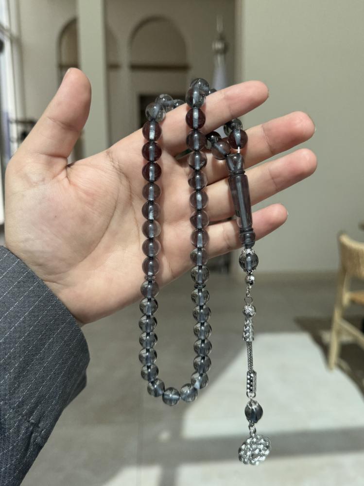 سبحة بكلايت طربزون معدن شفاف