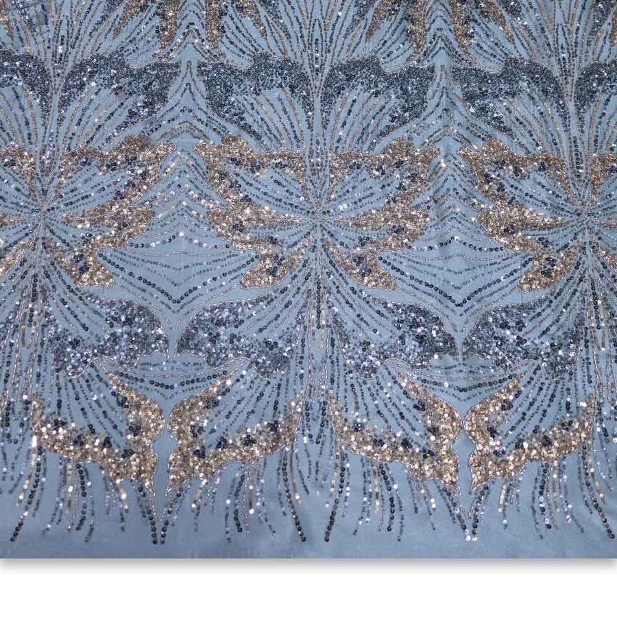 Luxury embroidered with beads and sequins drawing1