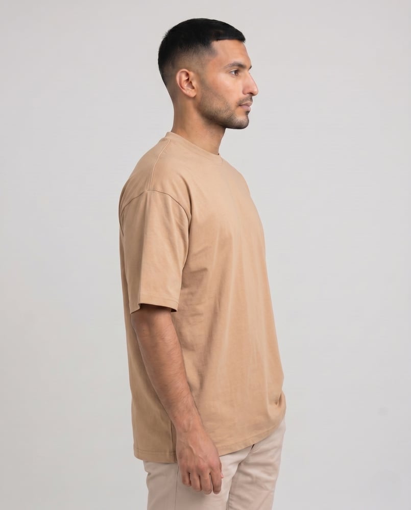Men’s Oversized Combed Cotton Knitted T-Shirt
