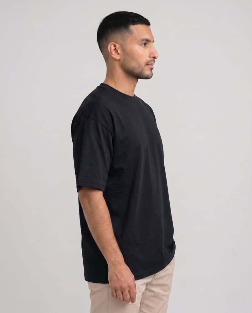 Men’s Oversized Combed Cotton Knitted T-Shirt