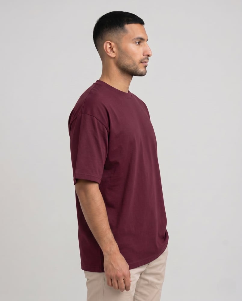 Men’s Oversized Combed Cotton Knitted T-Shirt
