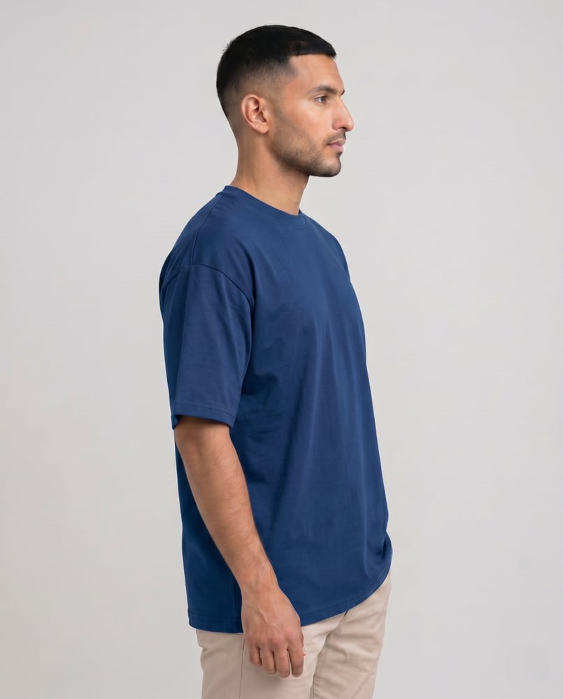 Men’s Oversized Combed Cotton Knitted T-Shirt