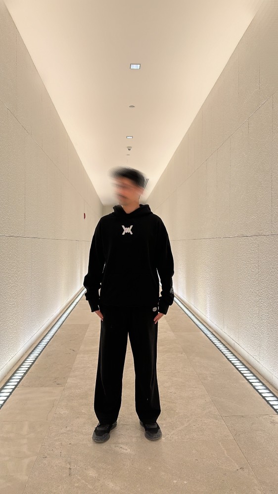 Black hoodie embroidery oversized