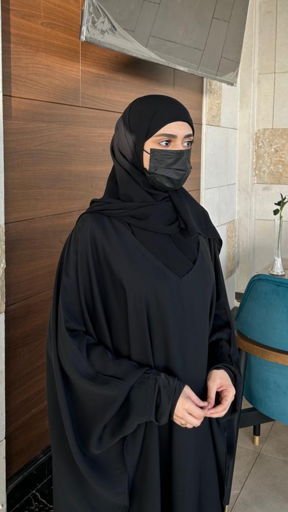 طرحتين بندانة +نقابين اسلامي مبطن حرير اسود